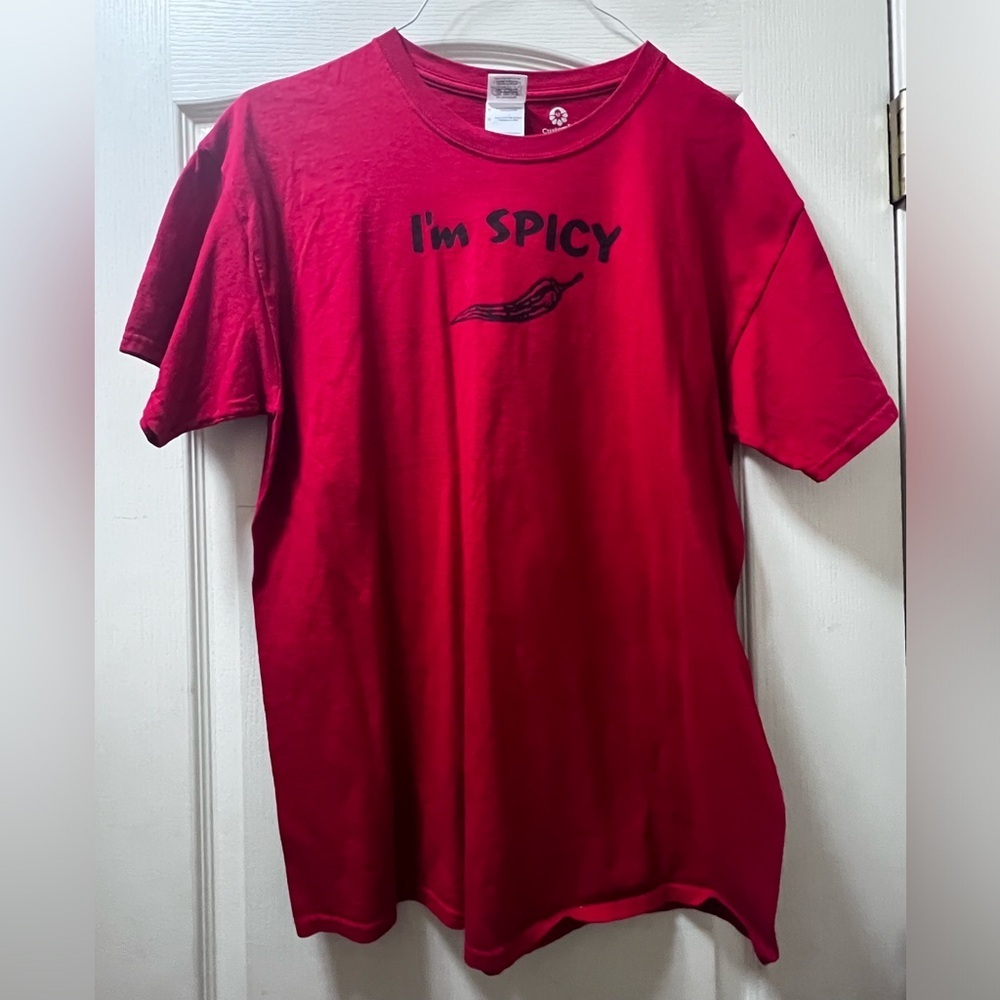 Unisex Spicy Red Tshirt. Size Large. Like new. Casual Hot & Spicy